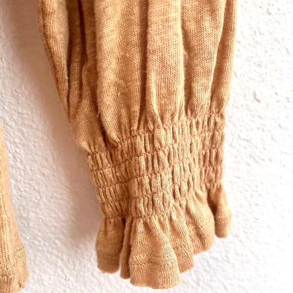 Sundance Smocked Linen Knit Tunic Blouse in Soft Yellow, Size XL, Never Worn - Picture 4 of 5